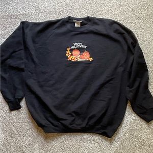 Unique Hanes Black Crewneck Sweatshirt Professionally Embroidered for Fall